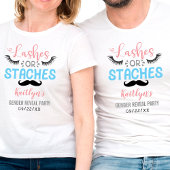 "Lashes or Staches" Modern Gender Reopenbaarmaking T-shirt