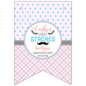 "Lashes or Staches" Modern Gender Reopenbaarmaking Vlaggetjes (Tweede vlag)