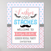 "Lashes or Staches" Poster (Voorkant)