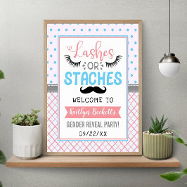 "Lashes or Staches" Poster