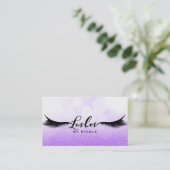 Lashes Paarse Sparkle Glamour Wimpers Make-up Visitekaartje (Staand voorkant)