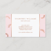 Lashes patroonroze/Roos Gold Visitekaartje (Achterkant)