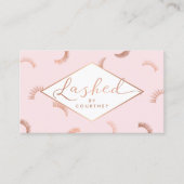 Lashes patroonroze/Roos Gold Visitekaartje (Voorkant)