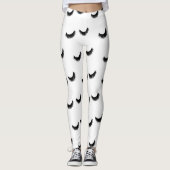 Lashes Pattern Eyelash Extensions Makeup Artist Leggings (Voorkant)