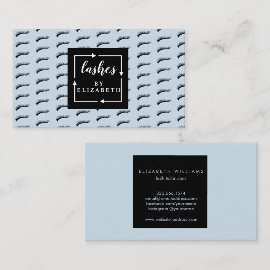 Lashes Pattern Lash Salon Visitekaartje (Voorkant / Achterkant)