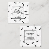 Lashes Pattern Lots Lots of Lashes Eyelash Artist Vierkante Visitekaartje (Voorkant / Achterkant)