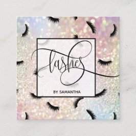 Lashes Pattern Lots Lots of Lashes Eyelash Artist Vierkante Visitekaartje