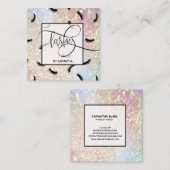 Lashes Pattern Lots Lots of Lashes Eyelash Artist Vierkante Visitekaartje (Voorkant / Achterkant)