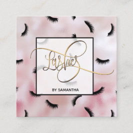 Lashes Pattern Lots Lots of Lashes Eyelash Artist Vierkante Visitekaartje