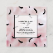 Lashes Pattern Lots Lots of Lashes Eyelash Artist Vierkante Visitekaartje (Achterkant)