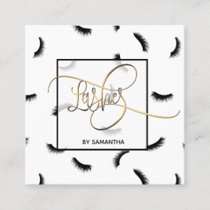 Lashes Pattern Lots Lots of Lashes Eyelash Artist Vierkante Visitekaartje