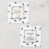 Lashes Pattern Lots Lots of Lashes Eyelash Artist Vierkante Visitekaartje (Voorkant / Achterkant)