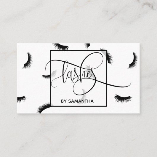Lashes Pattern Lots Lots of Lashes Eyelash Artist Visitekaartje (Voorkant)