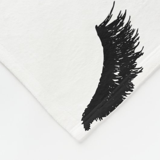 Lashes Pattern Modern Eyelash Print Fleece Deken (Hoek)