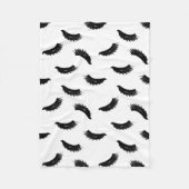 Lashes Pattern Modern Eyelash Print Fleece Deken (Voorkant)