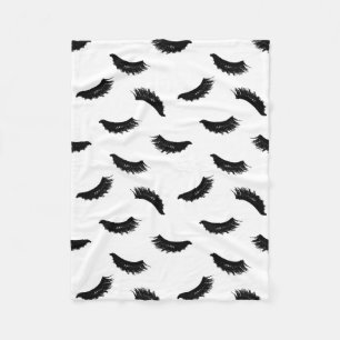 Lashes Pattern Modern Eyelash Print Fleece Deken