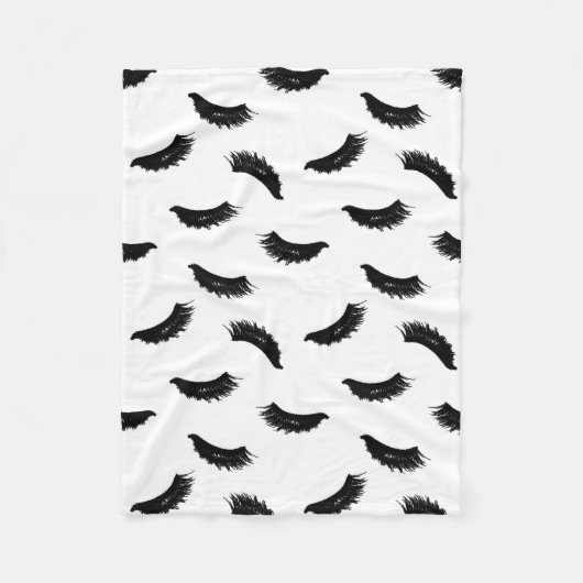 Lashes Pattern Modern Eyelash Print Fleece Deken (Voorkant)
