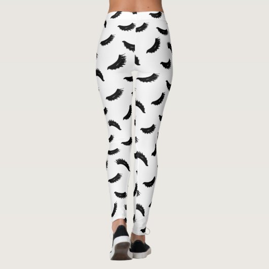 Lashes Pattern Moderne Eyelash Extensions Leggings (Achterkant)