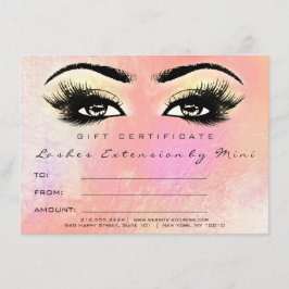 Lashes Peach Roos Gold Makeup Certificate Cadeaus