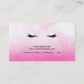 Lashes Pink Sparkle Glamour Wimpers Make-up Visitekaartje (Achterkant)