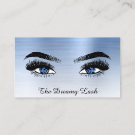 *~* Lashes QR Brows Extensions BLUE glitter Visitekaartje
