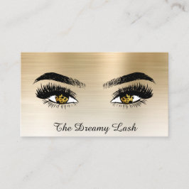 *~* Lashes QR Brows Extensions Gold Glitter Visitekaartje