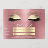Lashes Red Bean Roos Gold Makeup Certificate Gift (Voorkant)