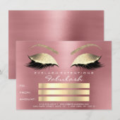 Lashes Red Bean Roos Gold Makeup Certificate Gift (Voorkant / Achterkant)