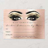 Lashes Roos Gold Blush Makeup Certificate Gift (Voorkant)