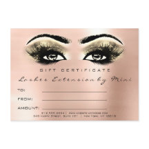 Lashes Roos Gold Blush Makeup Certificate Gift