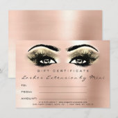 Lashes Roos Gold Blush Makeup Certificate Gift (Voorkant / Achterkant)