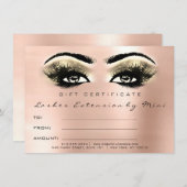 Lashes Roos Gold Blush Makeup Certificate Gift (Voorkant / Achterkant)