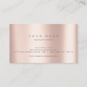 Lashes Roos Gold Faux Glitter Typografen Makeup Visitekaartje (Achterkant)