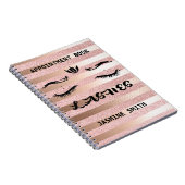 Lashes Roos Gold Glitter Appointment Planner Notitieboek (Rechterzijde)