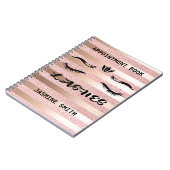 Lashes Roos Gold Glitter Appointment Planner Notitieboek (Linkerzijde)