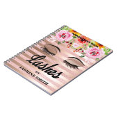 Lashes Roos Gold Glitter Appointment Planner Notitieboek (Linkerzijde)