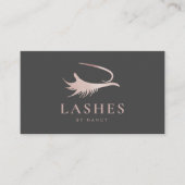 Lashes Roos Gold Glitter Visitekaartje (Voorkant)