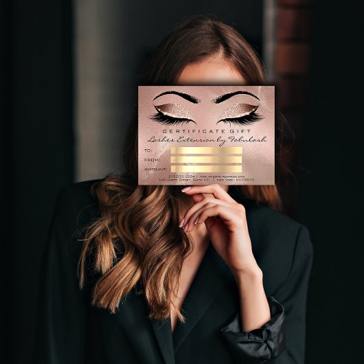 Lashes Roos Gold Makeup Artist Certificate Gift