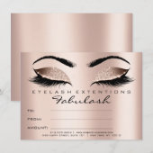 Lashes Roos Gold Pink Makeup Certificate Gift SPA (Voorkant / Achterkant)