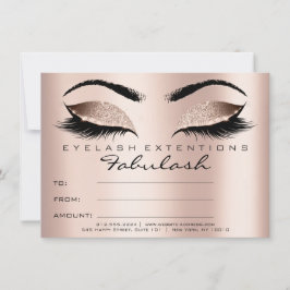 Lashes Roos Gold Pink Makeup Certificate Gift SPA