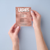 Lashes Roos Gold Sparkle Glitter Beauty Services Flyer (Hand)