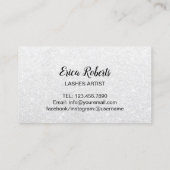 Lashes & Roze Lips Makeup Artist Silver Beauty Visitekaartje (Achterkant)