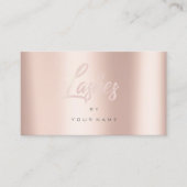 Lashes roze Rose Gold Faux Typograaf Makeup Visitekaartje (Voorkant)