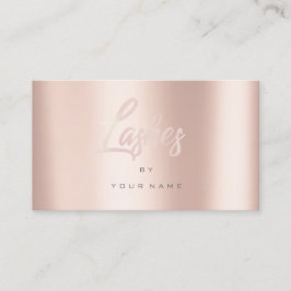 Lashes roze Rose Gold Faux Typograaf Makeup Visitekaartje