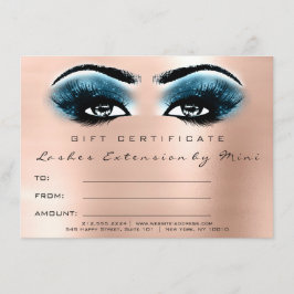 Lashes Roze Roze Blauwe Makeup Certificaat Cadeaus