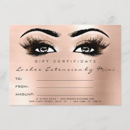 Lashes Roze Roze Blush Makeup Certificate Gift