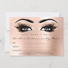 Lashes Roze Roze Blush Makeup Certificate Gift
