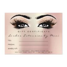 Lashes Roze Roze Blush Makeup Certificate Gift