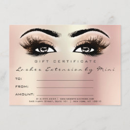 Lashes Roze Roze Blush Makeup Certificate Gift
