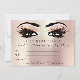 Lashes Roze Roze Blush Makeup Certificate Gift